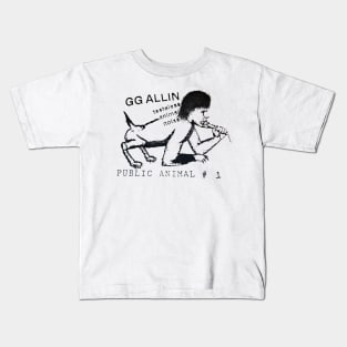 GG Allin Public Animal #1 Vintage FanArt Kids T-Shirt